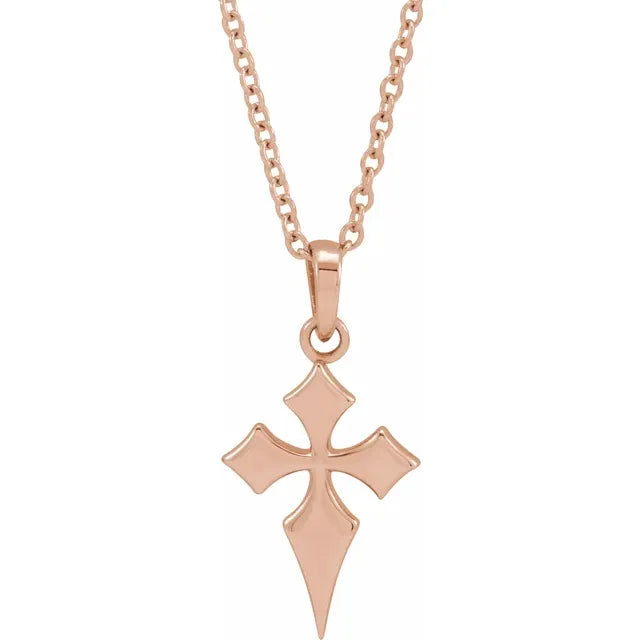 Passion Cross Necklaces | Gold, Platinum, or Sterling Silver | Viridian Gold