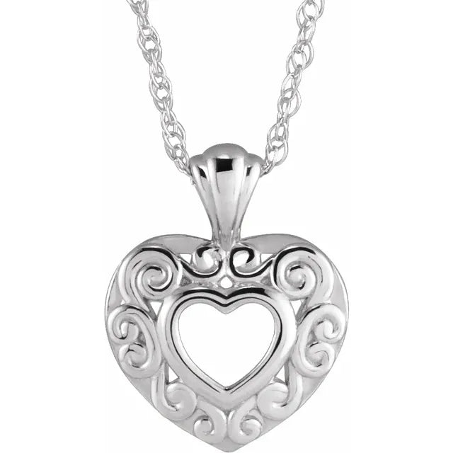 Necklace - Baby Open Heart  #2333