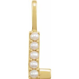 Charms & Pendants - Pearl Initial Charm #8337