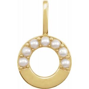 Charms & Pendants - Pearl Initial Charm #8337