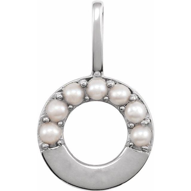 Charms & Pendants - Pearl Initial Charm #8337