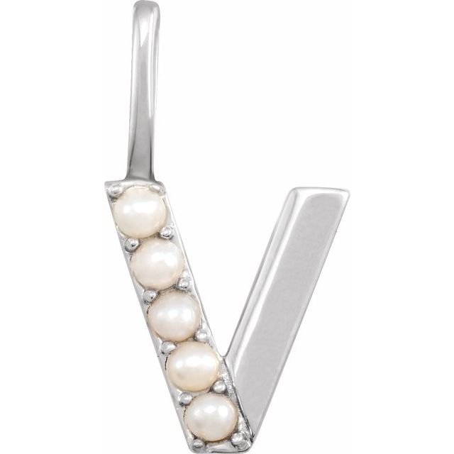 Charms & Pendants - Pearl Initial Charm #8337