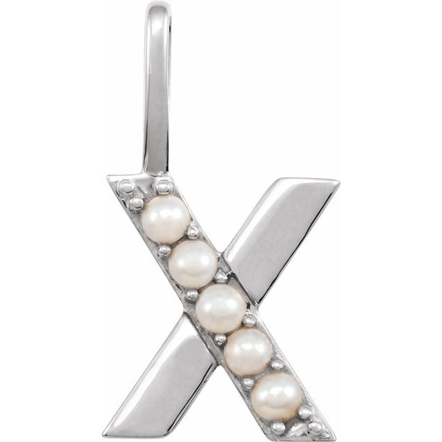 Charms & Pendants - Pearl Initial Charm #8337