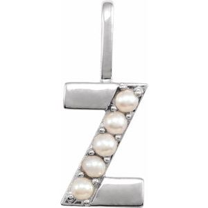 Charms & Pendants - Pearl Initial Charm #8337