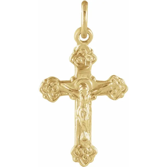 Charms & Pendants - Baby Cross - Budded Crucifix #5828