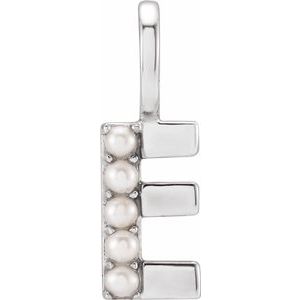 Charms & Pendants - Pearl Initial Charm #8337