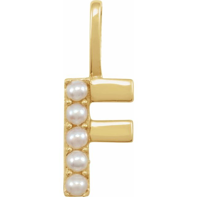 Charms & Pendants - Pearl Initial Charm #8337