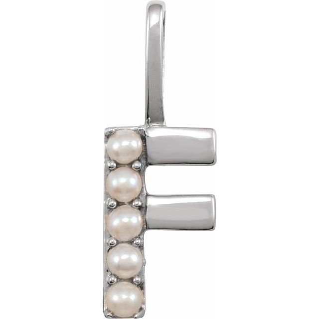 Charms & Pendants - Pearl Initial Charm #8337