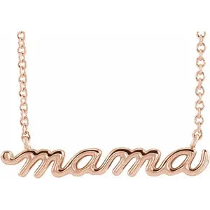 Necklace - "Mama" Script  #2326