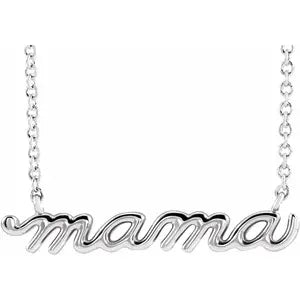 Necklace - "Mama" Script  #2326