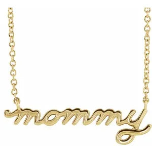 Necklace - "Mommy" Script # 2328