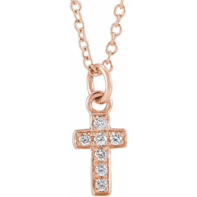 Necklace - Baby Cross -Diamond -   #2332