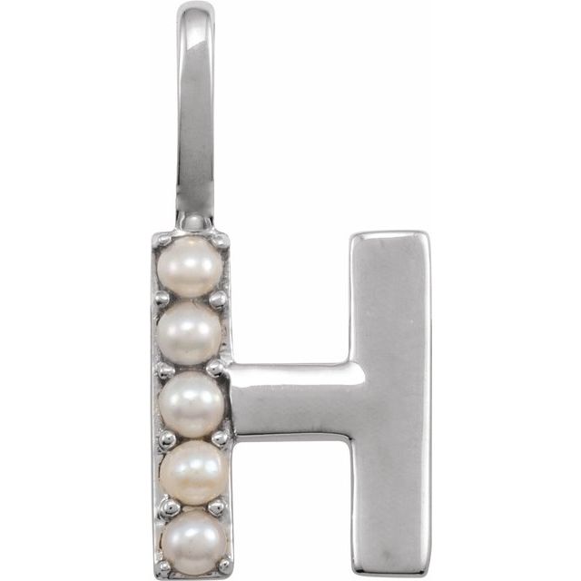 Charms & Pendants - Pearl Initial Charm #8337