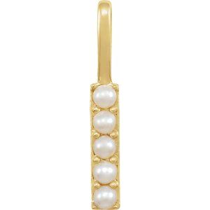 Charms & Pendants - Pearl Initial Charm #8337