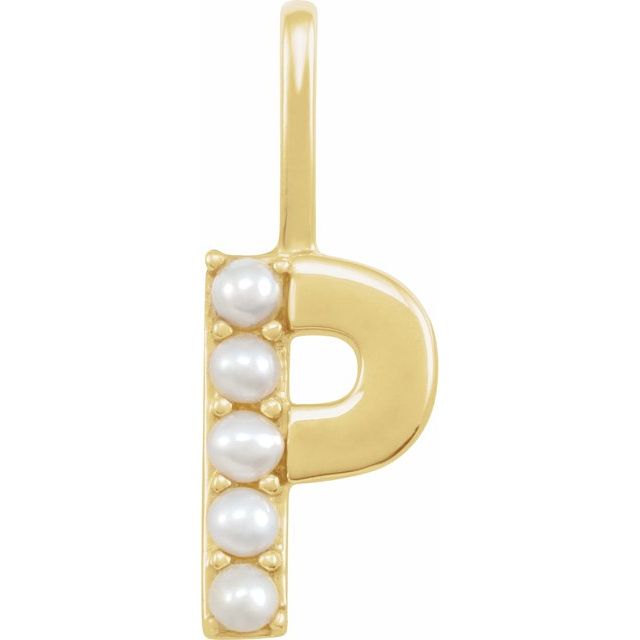 Charms & Pendants - Pearl Initial Charm #8337