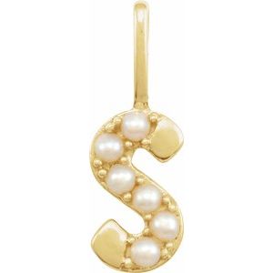 Charms & Pendants - Pearl Initial Charm #8337