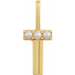 Charms & Pendants - Pearl Initial Charm #8337