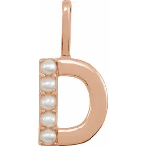 Charms & Pendants - Pearl Initial Charm #8337