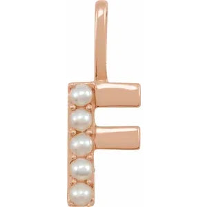 Charms & Pendants - Pearl Initial Charm #8337