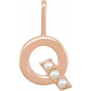 Charms & Pendants - Pearl Initial Charm #8337