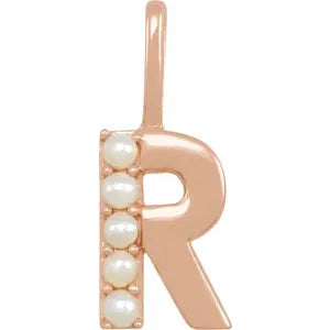 Charms & Pendants - Pearl Initial Charm #8337