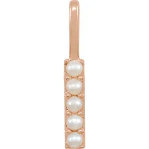 Charms & Pendants - Pearl Initial Charm #8337