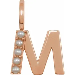 Charms & Pendants - Pearl Initial Charm #8337