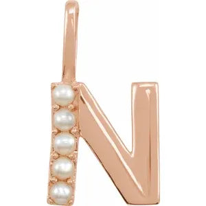 Charms & Pendants - Pearl Initial Charm #8337