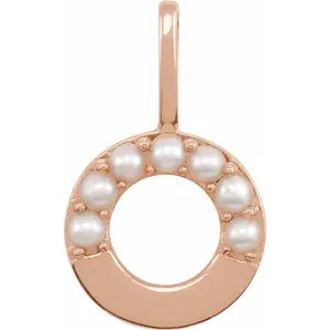 Charms & Pendants - Pearl Initial Charm #8337