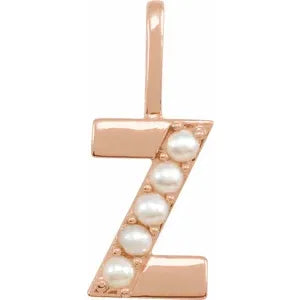 Charms & Pendants - Pearl Initial Charm #8337