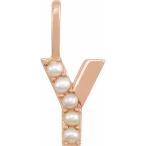 Charms & Pendants - Pearl Initial Charm #8337