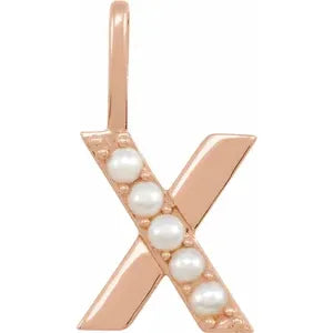 Charms & Pendants - Pearl Initial Charm #8337