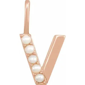 Charms & Pendants - Pearl Initial Charm #8337