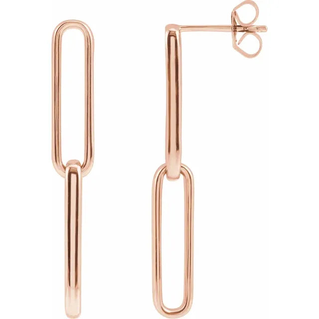 Earring Pair - Elongated Link #4410