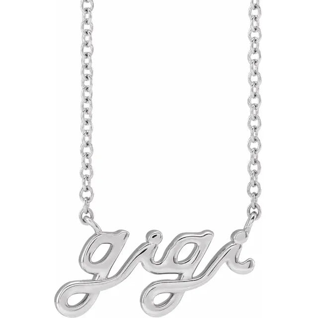 Necklace - "Gigi" Script  #2323