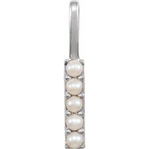 Charms & Pendants - Pearl Initial Charm #8337